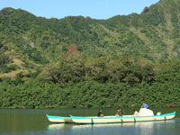 boat trip at secret island kualoa ranch hawaii